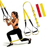 Home Suspension Training Kit for Full Body Workout Equipment | Adjustable Extension Door Anchor, Cary Bag and 2pcs Bands-Strength Training Equipment for Full Body Bodyweight Workouts