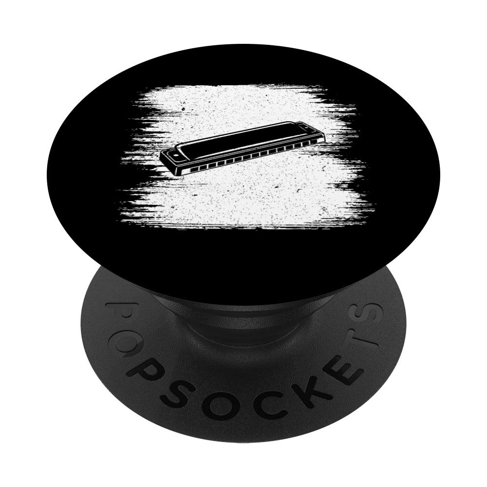 Harmonica Vintage Mouth Organ Musician Gift PopSockets Grip and Stand for Phones and Tablets