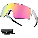 IX INOXTO Sports Sunglasses for Men Women Cycling Sunglasses Lightweight TR90 Frame UV400 Protection Goggles for Baseball Run