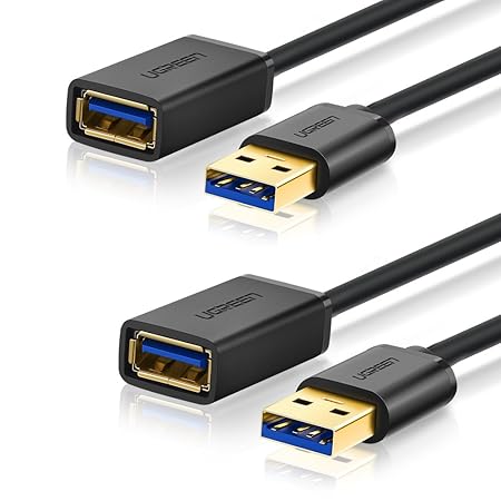 UGREEN 10368P 1m USB Kabel Verlängerung USB 3.0 Verlängerungskabel A Stecker auf A Buchse Kabel für Kartenlesegerät,Tastatur,