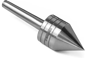 BMWOOD Live Tailstock Center MT1 1-1/4" Diameter with 60 Degree Point for Woodturning Lathe, For MT1 taper lathe ONLY, Please kindly check if your lathe is MT1 taper carefully before ordering