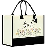 Bride Bag Mrs Canvas Tote Bag for Bride, Bride Gifts for Bridal Shower