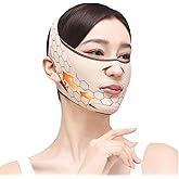 kanuoc V Line Lifting Mask, Adjustable Chin Strap for Sleeping, Jaw Exerciser Face Lift Prevent Sagging, Chin and Cheek Lifting Bandage for V Face Lift (21-27in, Champagne)