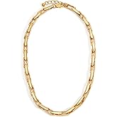 Lushboom Necklaces for Women 14K Gold Plated Trendy Chunky Chain Choker Jewelry