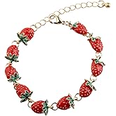 KEYCHIN Strawberry Lover Gifts - Strawberry Charm Bracelet