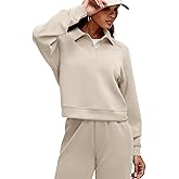 G4Free Smoofit Modal Soft Women's Polo Sweatshirts Pullover Long Sleeve Button Up Casual Tops