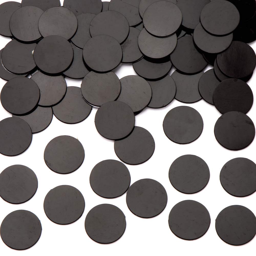 Baker Ross AR835 Large Self Adhesive Magnetic Discs (Pack of 100) Black Craft Magnets for Decorating, Small