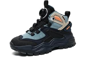 Kids Winter Boots Boys Waterproof Warm Hiking Boots Non-Slip Walking Trekking Sneakers Shoes for Little Kid/Big Kid