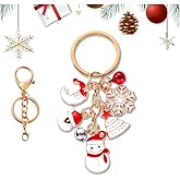 vaxvvik Christmas Keychain, 3.5in Mini Bag Charms Gift Keychain for Women Bag Charms for Purse Handbag