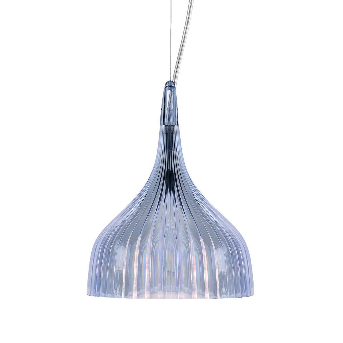 Kartell 09040P2 "E" Lamp, Plastic, Light Blue
