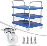 JIZZU 8Pcs 40mm PU Rubber Swivel Castor Wheels Heavy Duty Furniture Trolley view 4