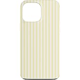 Elegant Monochromatic Yellow Stripes Cute Vertical Lines Case for iPhone 13 Pro Max