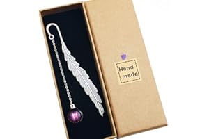 Toirxarn Metal Feather Bookmark, 12 Constellation Themed Fluorescent Pendants, Gifts for Girls, Boy Friends and Readers. (Pin