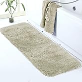 Walensee Large Bathroom Rug (24 x 36, Light Tan) Extra Soft and Absorbent Shaggy Bath RugMachine Washable Microfiber Bath Mat Non Slip Bath Mat, Luxury Bathroom Floor Mats