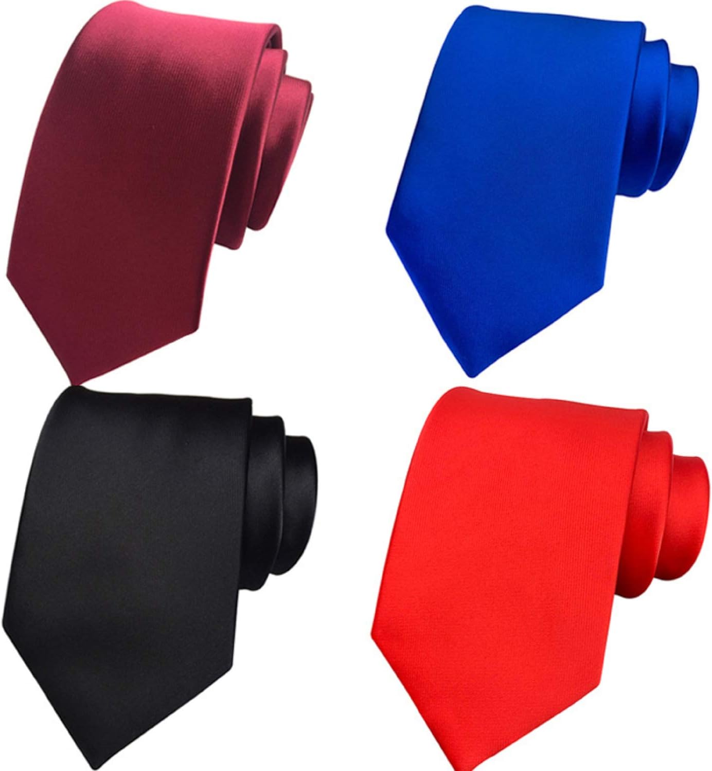 Weishang 4PCS Wide Ties 63" XL Extra long Necktie Tall Tie