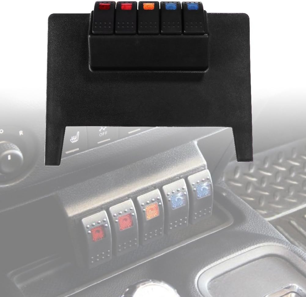 FieryRed Jeep JK Wrangler Lower Switch Panel 5 Rocker Style