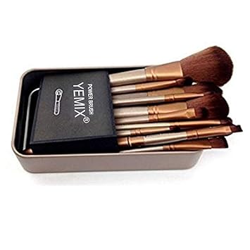 YEMIX Golden Make Up Brush -Set of 12 Pieces