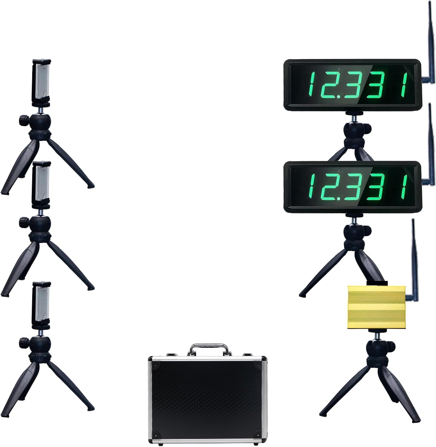 Photo 1 of YZ Laser Timer for Sprints, Laser Sprint System, Track Laser Timer Stopwatch, Lap/Speed Training/Track Field/Running/Football(Three Groups)