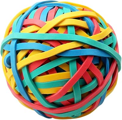 nuoshen Coloured Rubber Bands Ball Elastic Office Home Organizing