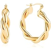 Plikin Angel Devil Mismatched Earrings for Girl 14K Gold Plated Copper Angel Devil Hoop Earrings