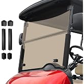 Cartalia Golf Cart Windshield 3/16"(5MM) for EZGO RXV / Freedom RXV 2008-Up | 37.91" W&times;33.46" H, Fits 1-1/4" Rail Front Foldable Thicken Windscreen Glass Scratch-Resistant, Shatterproof, Anti-UV (Tinted)