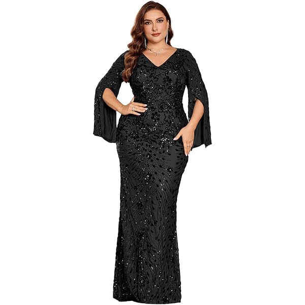 meryl formal glitter long dress Formal Glitter Prom Fitted Long Dress LaDivine CC6018 main image 0