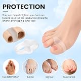 Fantasyon 8Pack Bunion Corrector Toe Straighteners Nylon+Gel 4Pairs view 4