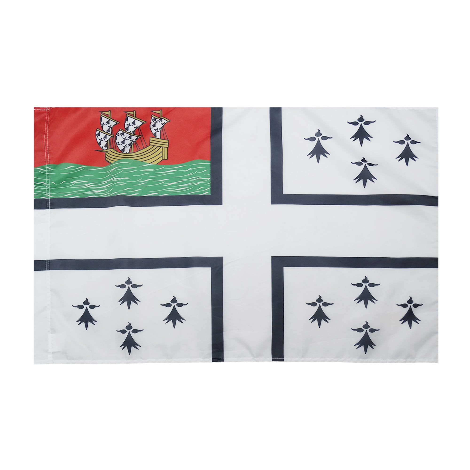 AZ FLAG - City of Nantes Flag - 2x3 Ft - Nantes Banner with Sleeve - 100% Polyester - Fade Resistant - Vivid Colors - 2' x 3' Feet - 90x60 Cm