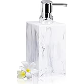 Hand Soap Dispenser, 16.9 oz Countertop Hand Lotion Pump Bottles, Lotion Container, Refillable Liquid Hand Soap Jar, Resin Shower Dispensers for Bathroom, Kitchen (White)