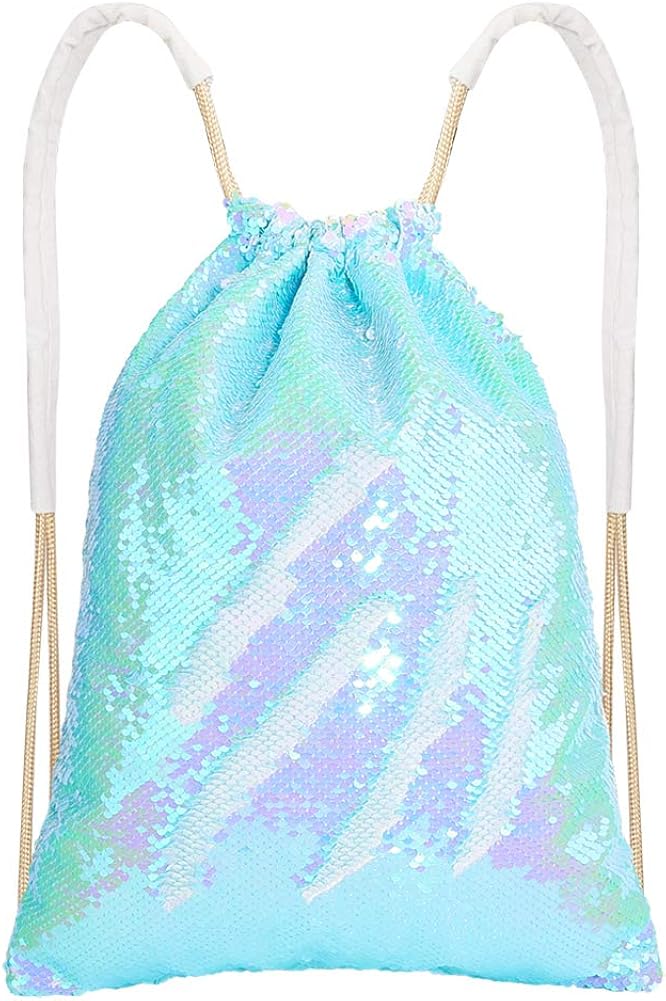 mermaid drawstring backpack