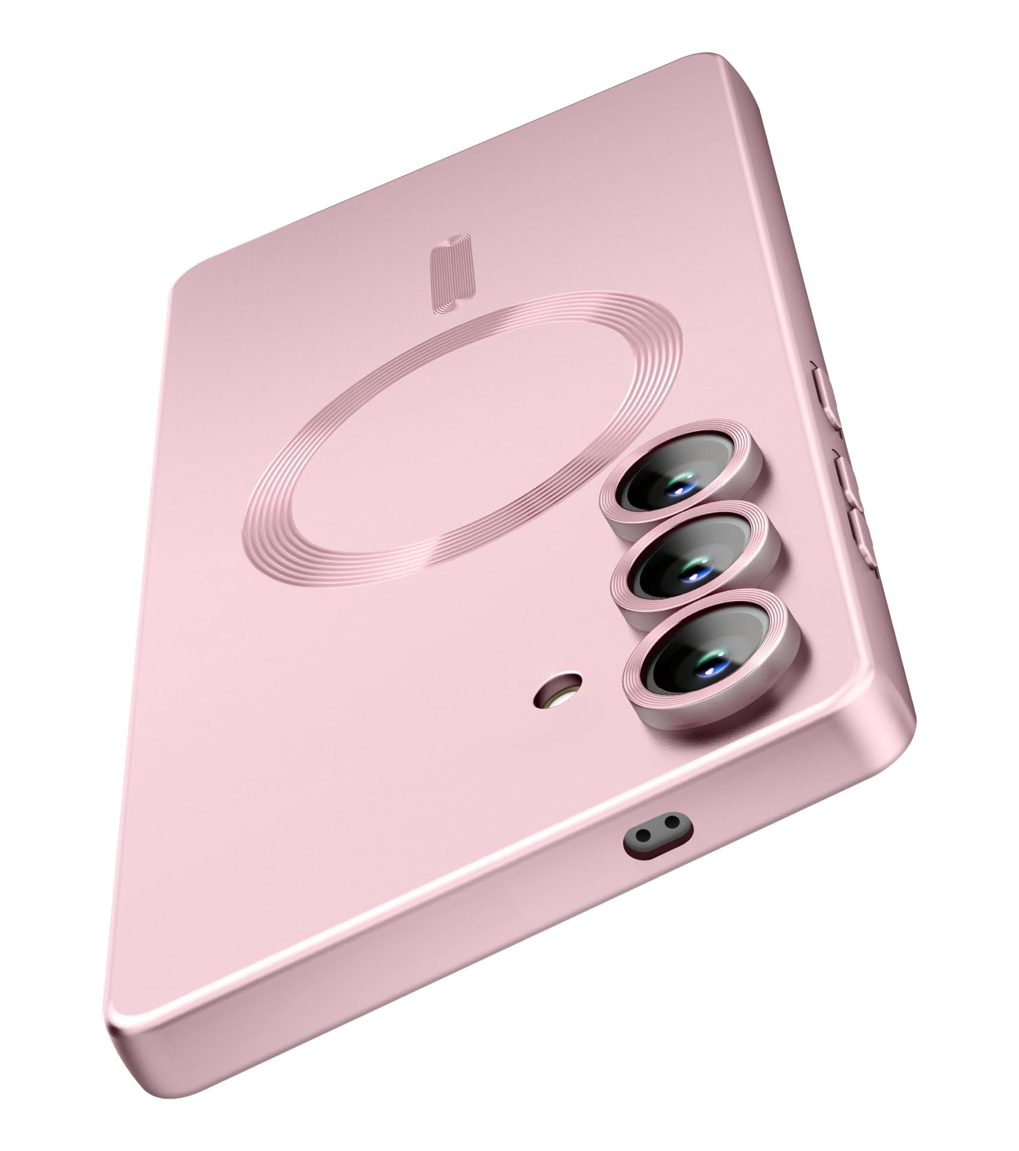 HJHStar Magnetic Case for Samsung Galaxy S26 - MagSafe Compatible, Built-in Camera Lens Protector, Slim Shockproof Drop Protection Phone Cover, Matte Metallic Pink