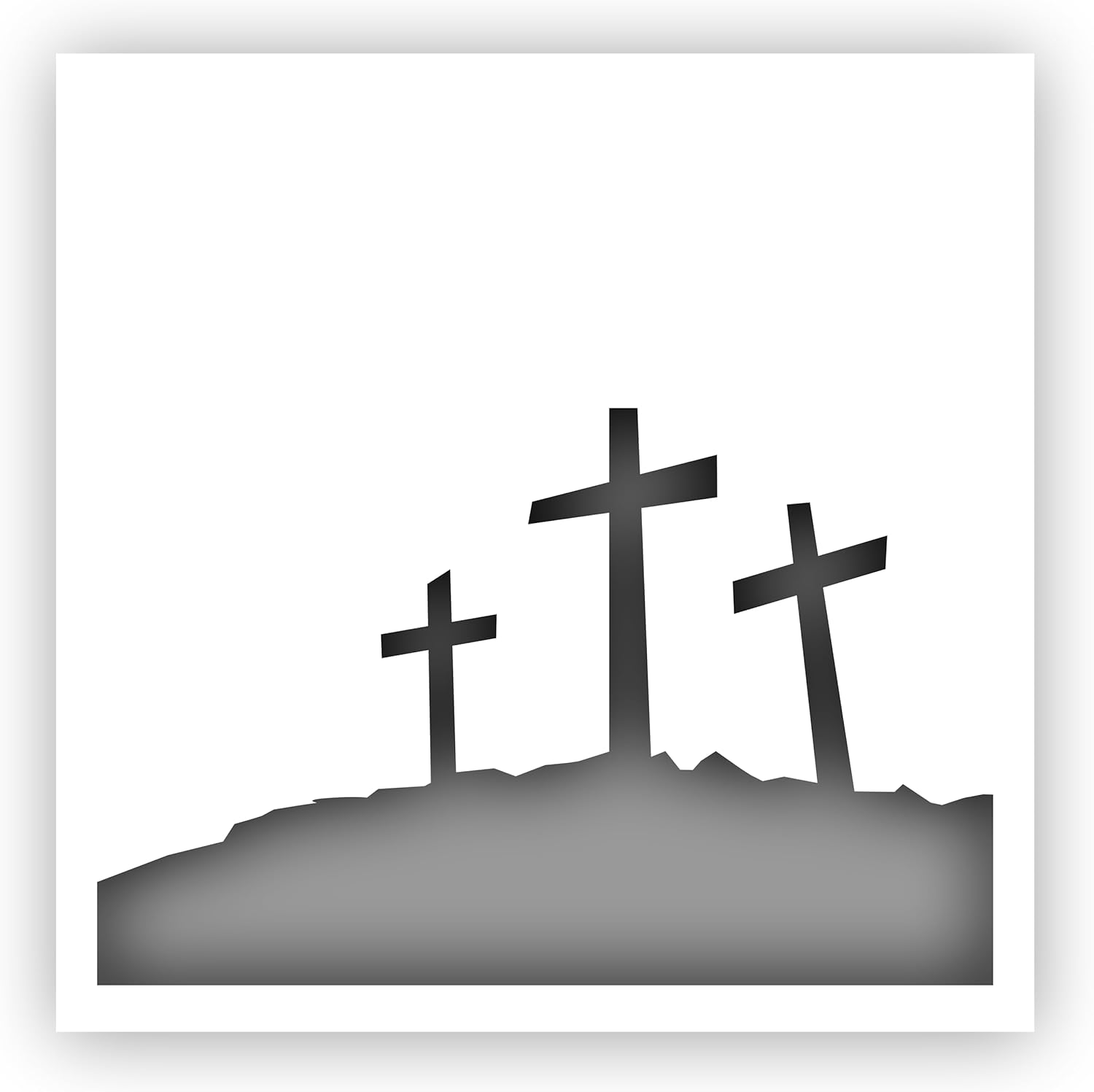 Mixed Media - Crucifixion Crosses Easter Stencil - Choose a Size (9