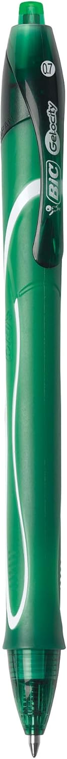 BIC Gel-Ocity Quick Dry Gel Pens, Medium Point Retractable Gel Pen (0.7mm), Assorted Colors, 8-Count: Office Products