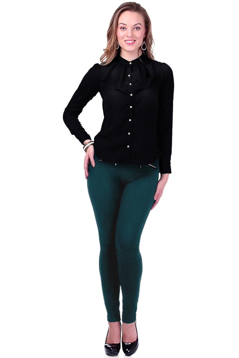 leriya fashion women's diamond crepe western top