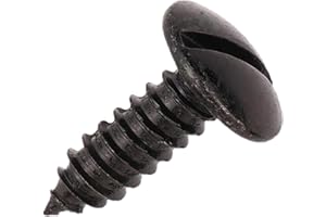 Generic Black License Plate Screws Slot Truss Head 100 Pcs per Pack