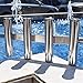 4 Tubes Links Fishing Rod Holders Rack Rests,Rod Rack Pod Polished Stainless Steel Wall Mounted Fishing Rod Holders for Boat Marine Sporting