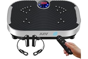 AXV Vibration Plate Exercise Machine Whole Body Workout Vibrate Fitness Platform Lymphatic Drainage Machine for Weight Loss Shaping Toning Wellness Home Gyms Workout