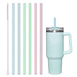 AUAUY 6 PCS Silicone Replacement Straws for Stanley