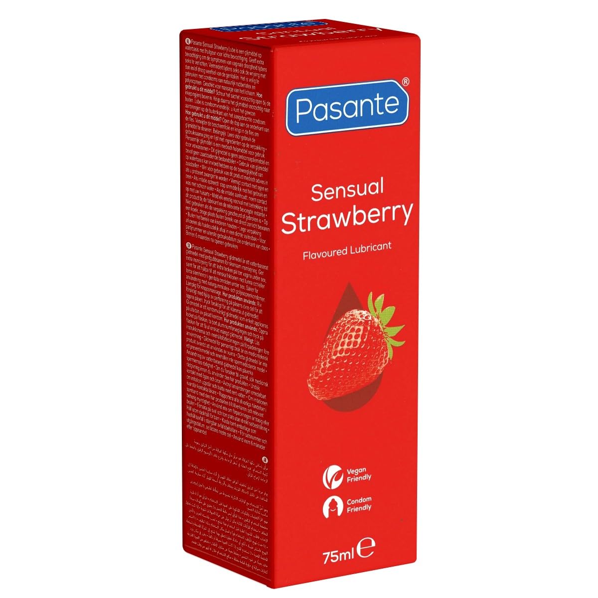 Pasante Strawberry Lube | Personal Lubricant | Paraben Free | 75ml Pump Bottle