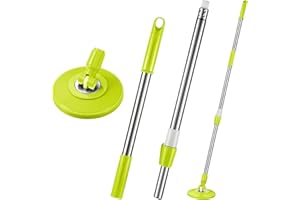 Spin Mop Replacement Handle 360 Degree Spin Mop Pole Handle Replacement Rotating Telescopic Stick for Head Replace Spinning H