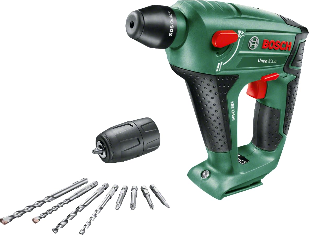 Bosch Home and Garden 060395230C Cordless Drill UneoMaxx (Without Battery, 18 V System, In a Cardboard Box), Green, 27.6 cm*8.9 cm*24.5 cm