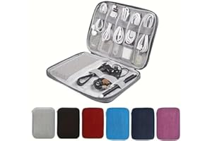 Travel Digital Cable Storage Bag, Elastic Rings Can Store Data Cables, Earphone Cords, USB Flash Drives, Memory Cards Watch S