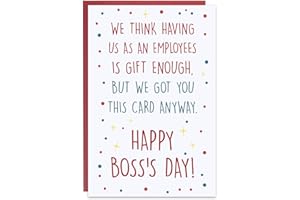 HINCOO Boss Day Card, Bosses Day Gifts for Women Men, Happy Boss's Days Card Gifts for Boss from Employees，Funny Bosses Gift for Her Him 06