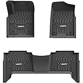 LASFIT Floor Mats Fit for Nissan Armada 2017-2018 / Infiniti QX56 2011-2013 / Infiniti QX80 2014-2018, All Weather TPE Custom Fit Easy Clean Durable No-Curling Floor Liners 1st & 2nd Row Car Mats