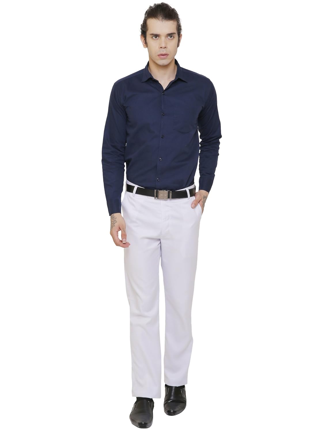 ad & av men's formal trouser (292_belano_white_aa )