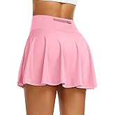 Pleated Tennis Skirt for Women with Shorts Athletic Golf Skorts with Pockets High Waisted Workout Running Skirts