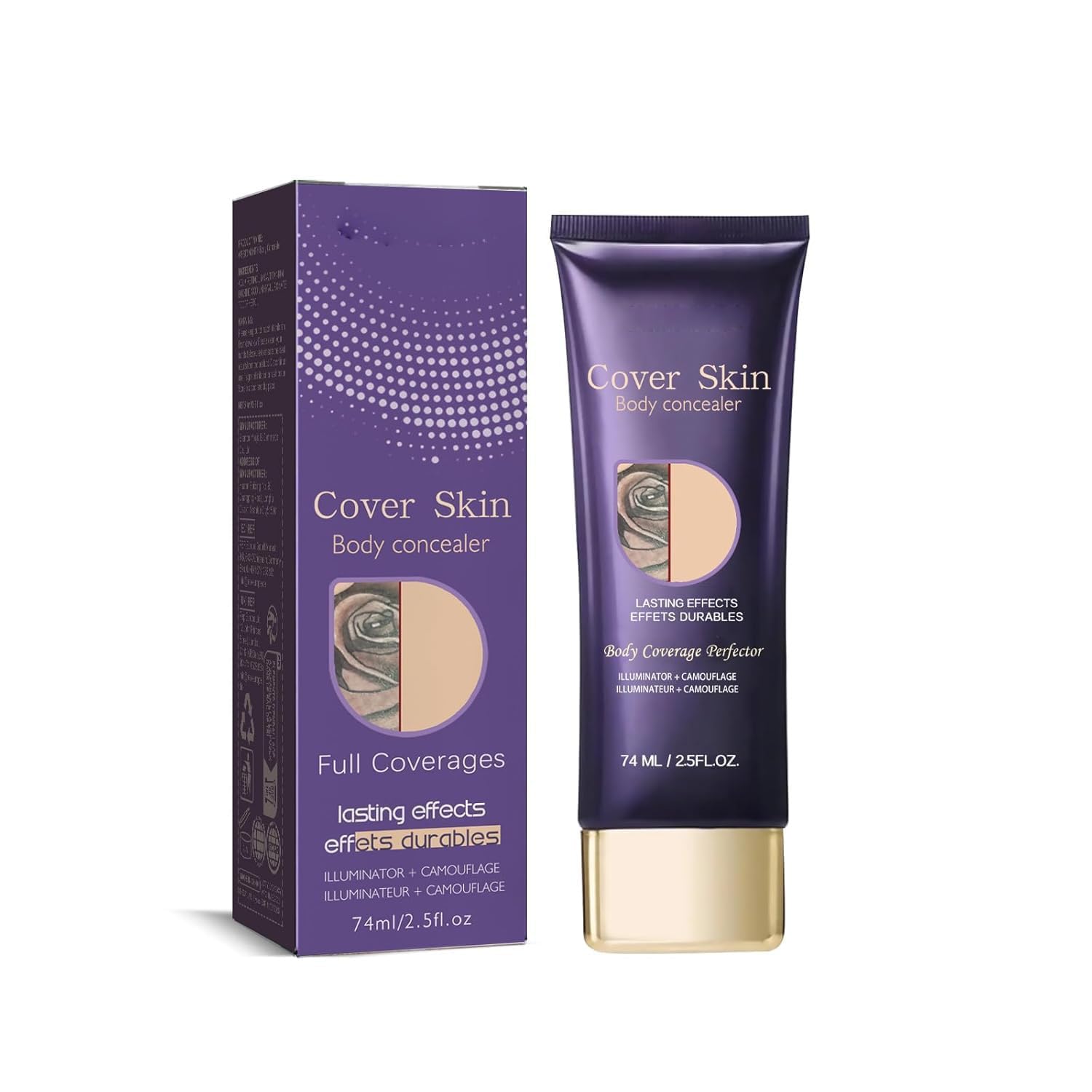 Photo 1 of Body Coverage Perfector Foundation, Waterproof Tattoo Cover Up Makeup, Moisturizing Leg and Body Concealer 