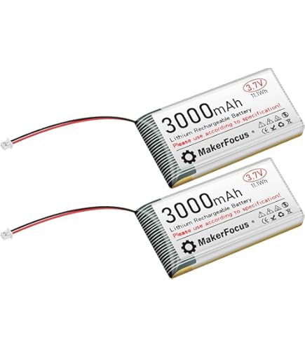 Amazon.com: KBT 3.7V 3000mAh 103665 LiPo Battery with PH 2.0mm