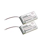 MakerFocus 2pcs 3.7V 3000mAh Lithium Polymer