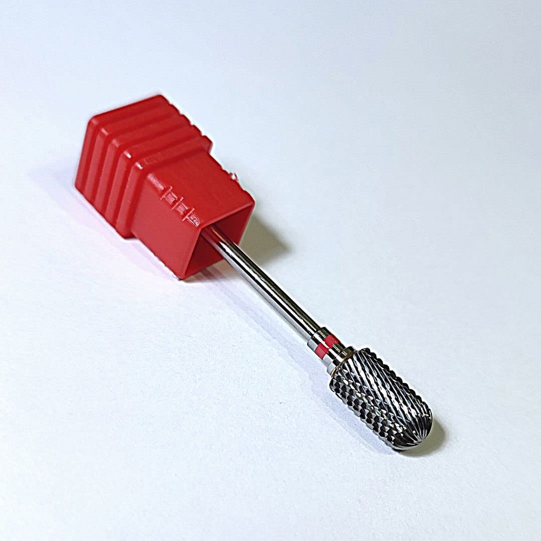 Natury Nails Tungsten Carbide Bit for Nail Lathe Machine Manicure Pedicure Semi-Permanent Nail Polish Acrylic Nails and Gel Nails Rotary Drill (Fine Grain)